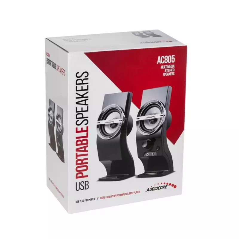 Audiocore AC805 Στερεοφωνικό Ηχείο 2.0 PC 6W μαύρο