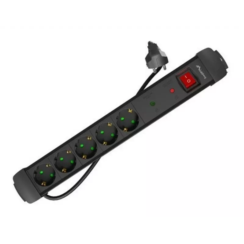 Πολύπριζο Lanberg SP1-05F-0150-BK 1,5 m 5 υποδοχές AC εσωτερικού χώρου μαύρο