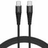 Savio CL-160 Καλώδιο USB 2 m USB 2.0 USB C - USB C Μαύρο