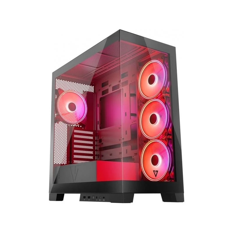 Κουτί PC MODECOM Volcano SPACE APEX ARGB Midi Tower, Γυαλί Tempered, USB-C, Υποστηρίζει ATX/microATX/Mini-ITX, GPU έως 430 mm, Ψύκτρα CPU έως 180 mm