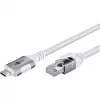 Καλώδιο δικτύου Goobay 74180 USB C RJ-45 Cat6 10 m λευκό