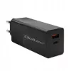 Qoltec 52382 GaN POWER PRO Φορτιστής | 1xUSB Type C | 1xUSB A | 100W | 5-20V | 1.5-5A | PD | μαύρο