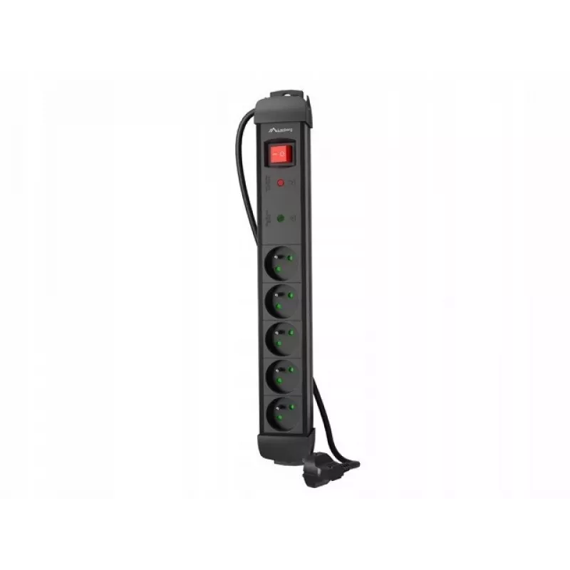 Πολύπριζο LANBERG SP1 1,5 m – 5x πρίζες PL, μαύρο
