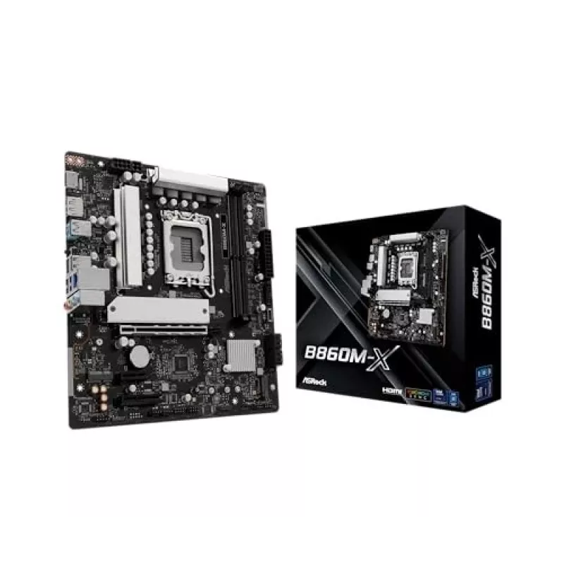 ASRock B860M-X μητρική πλακέτα, Intel B860, LGA 1851, micro ATX, DDR5