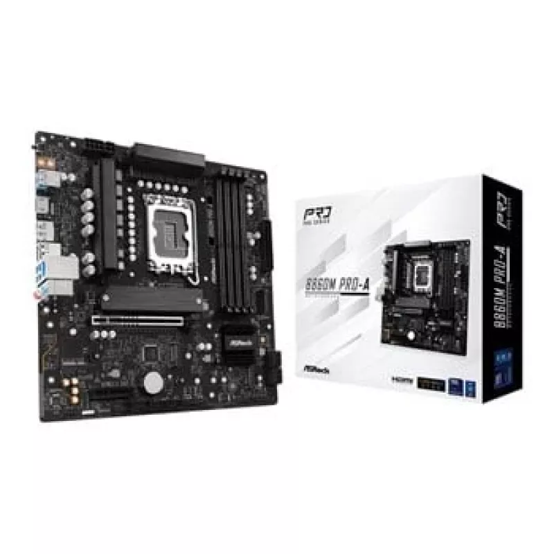Μητρική ASRock B860M Pro-A micro ATX — Intel B860, LGA 1851, DDR5, 4 DIMM, έως 256 GB, 2.5Gb Ethernet