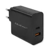 Qoltec 52380 Super Quick Φορτιστής PD | 1xUSB-C | 1xUSB | 65W | 5-20V | 1,5-3,25A | μαύρο