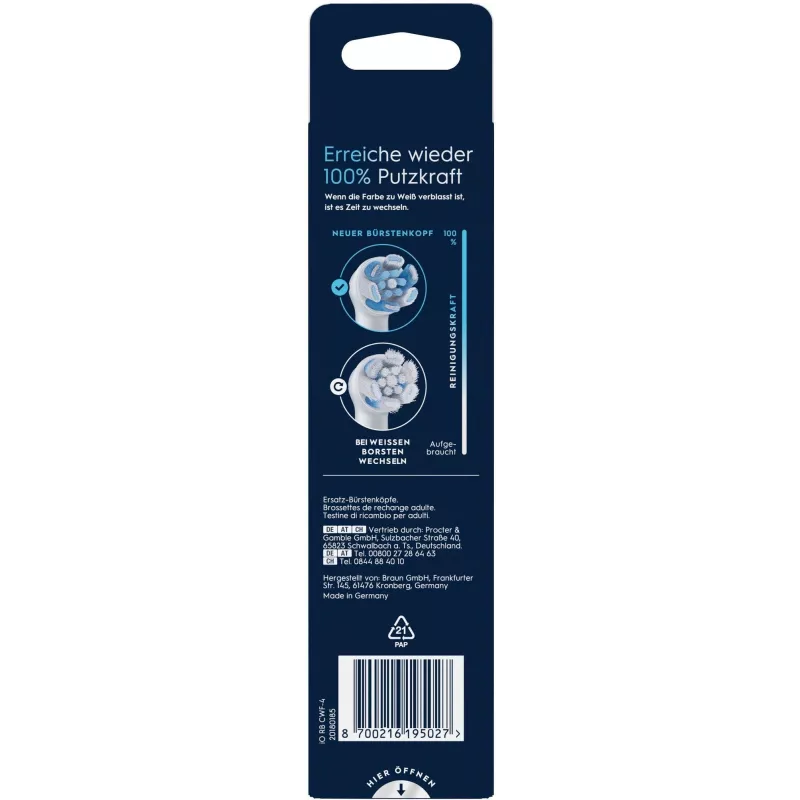 Oral-B 195027 κεφαλή οδοντόβουρτσας 4 τεμ. Λευκό