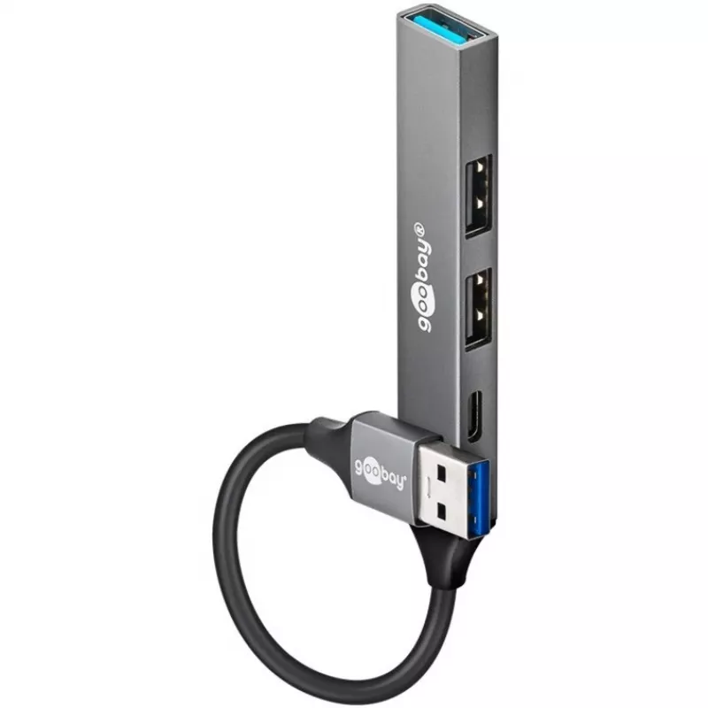 Goobay Slim 4-Port USB-Hub, USB-A σε USB-C™/USB-A, USB 3.2 (74458)