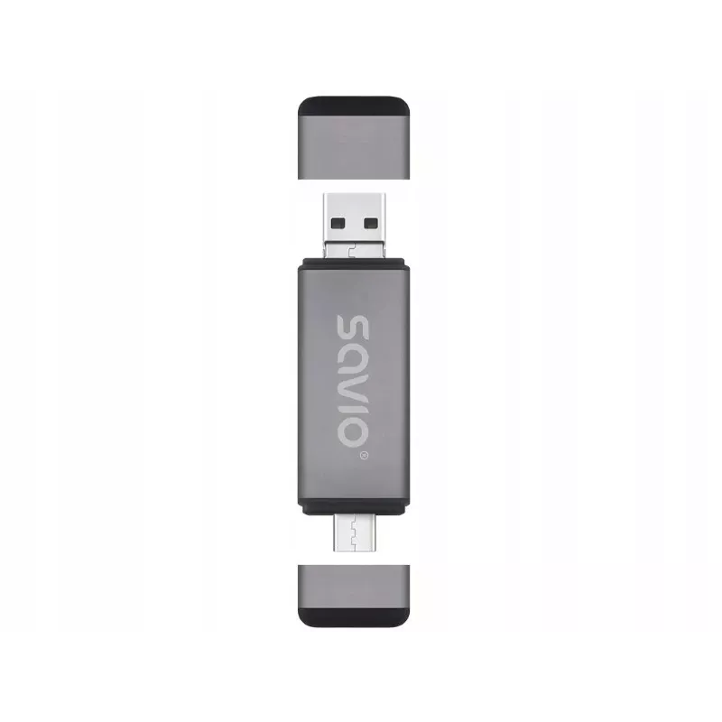 Αναγνώστης καρτών SD 3-in-1, USB-C + USB-A 2.0 + Micro-USB