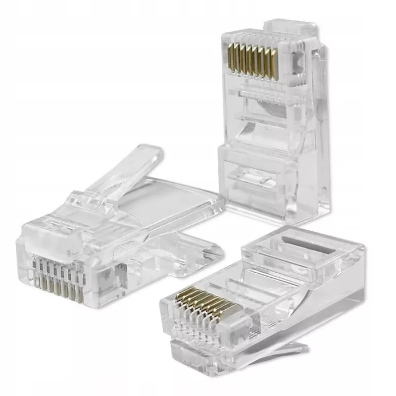 Modular βύσμα RJ45 QOLTEC 54552 CAT6 UTP, συσκευασία 100 τεμ.