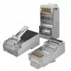 Modular βύσμα RJ45 QOLTEC 54554 CAT5e FTP, 100 τεμ., ασημί, πλαστικό, 11×22×18 mm