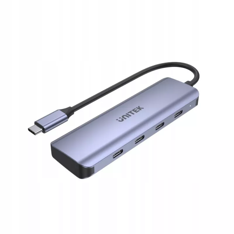 UNITEK uHUB Q4 USB Hub Type-C 5000 Mbit/s Γκρι