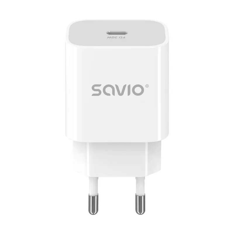 Φορτιστής τοίχου 20W LA-09 USB-C QC, PD 3.0 Savio SAVLA-09
