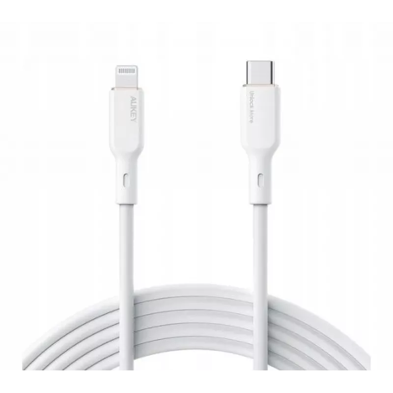 Λευκό καλώδιο σιλικόνης CB-SCL2 Lightning-USB-C USB Power Delivery USB-PD