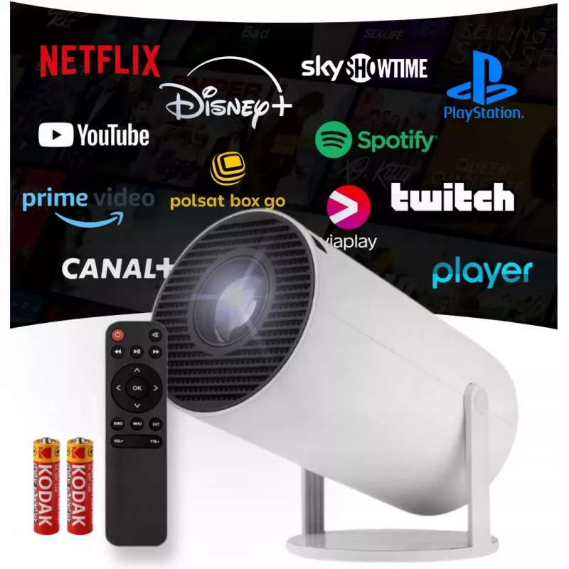 Προβολικό WiFi τηλεχειριστήριο Android TV 130 ίντσες 4K Full HD HY300 Pro LED