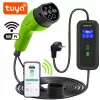 Qoltec Mobile EV Car Charger Adjustable 2in1 Type2 | 3.5kW | 230V | Wi-Fi | LCD | φορητός | Wallbox | 5m