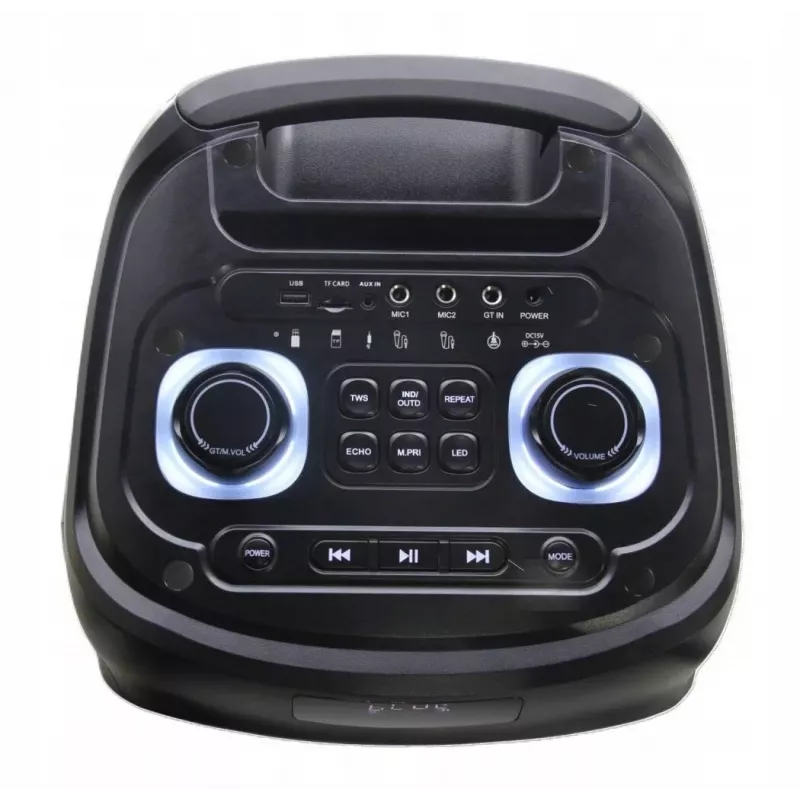Power Audio Party Box ηχείο BT Karaoke 2 μικρόφωνα τηλεχειριστήριο PRIME3 APS91