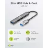 Goobay USB Hub 74456 Type-A 5000 Mbit/s Ανοιχτό γκρι