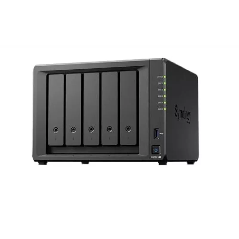 Synology DiskStation DS1525+ NAS/Storage Server Ryzen Embedded V1500B 8 GB DDR4 0 TB μαύρο