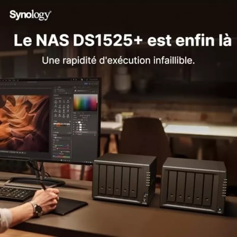 Synology DiskStation DS1525+ NAS/Storage Server Ryzen Embedded V1500B 8 GB DDR4 0 TB μαύρο