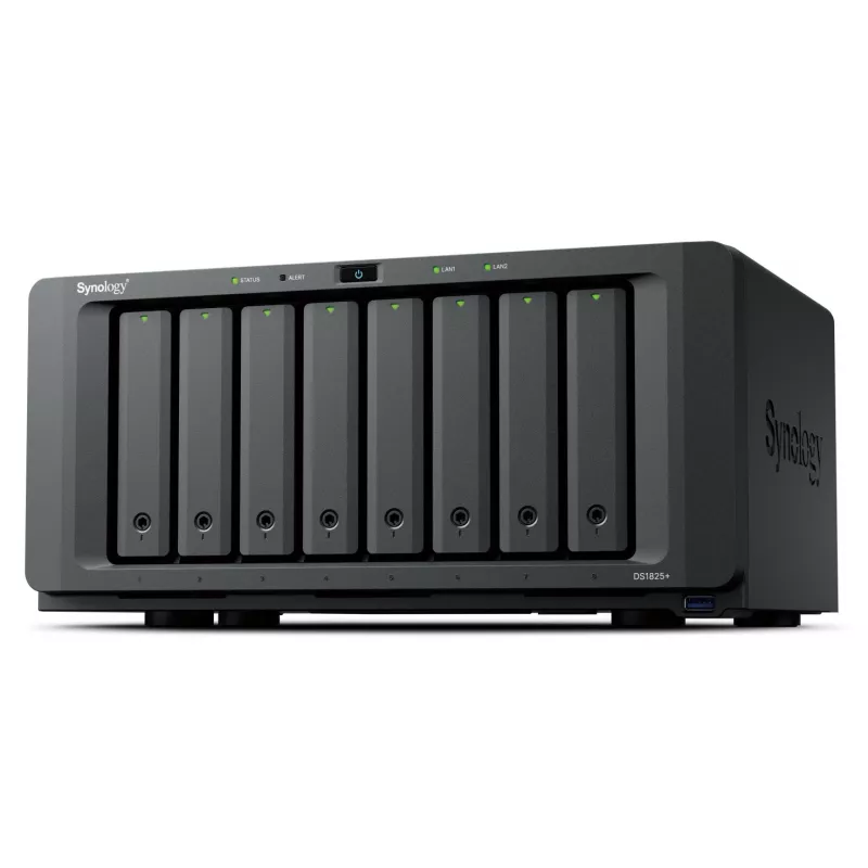 Synology DiskStation DS1825+ NAS/Storage-Server Ryzen Embedded V1500B 8 GB DDR4 0 TB μαύρο