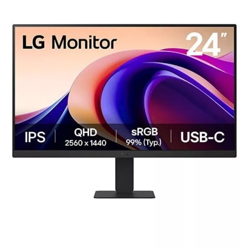 LG 24U631A-B Οθόνη υπολογιστή 60,5 cm (23,8 inch) 2560 x 1440 Pixel Quad HD Μαύρο