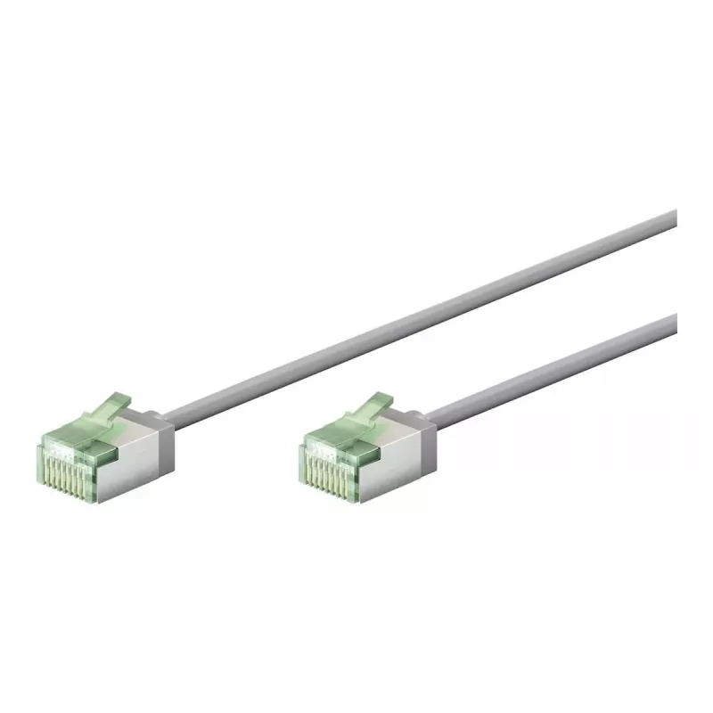 Goobay Ultra-Flexibles CAT 8.1 Patchkabel schlank U/FTP Γκρι - extra κοντό βύσμα 99,9 % (74343)
