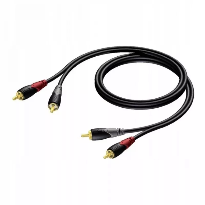 Καλώδιο ήχου Procab 2x βύσμα RCA/Cinch, μήκος 1 m (Μοντέλο 1KPCL079)