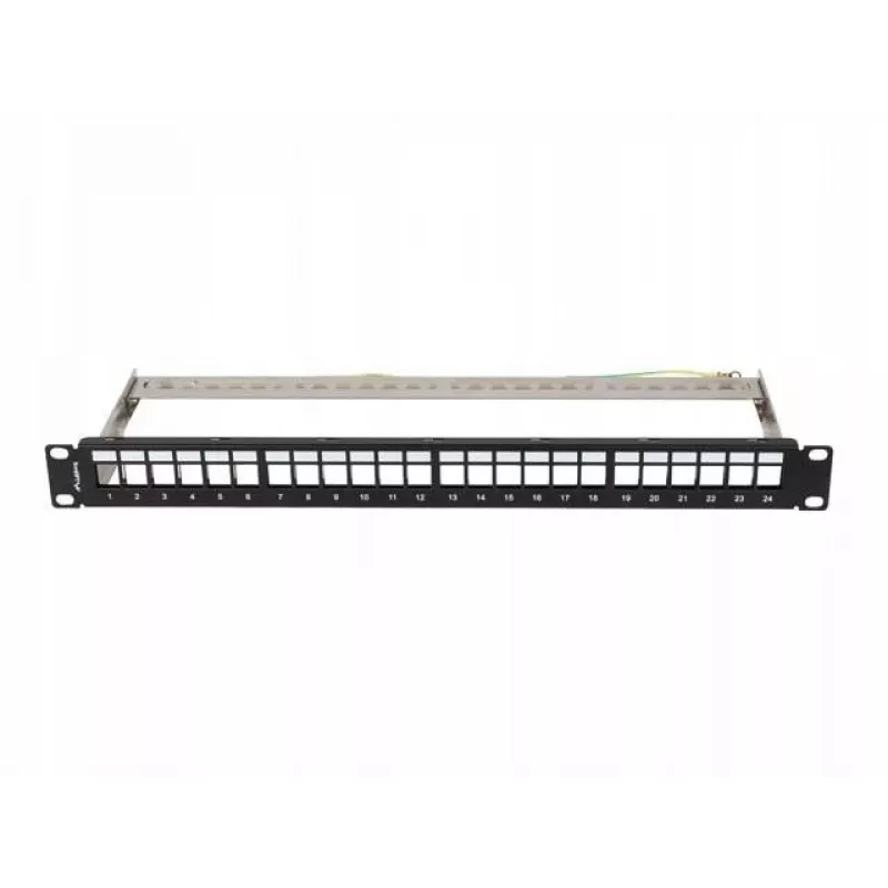 Patch panel κενό 24 θυρών 1U 19 ιντσών FTP για keystone modules μαύρο