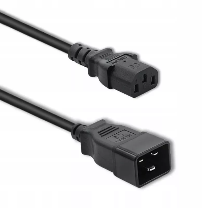 Καλώδιο τροφοδοσίας Qoltec 53991 μαύρο 1,2 m C20 C13 υποδοχή θηλυκή