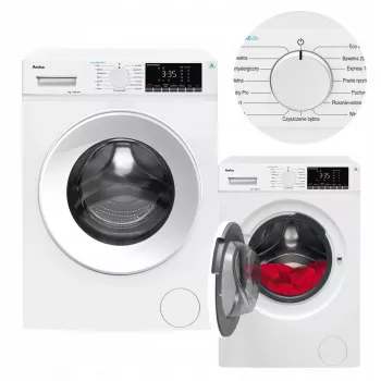 Amica WA5S714ALiSH ελεύθερο πλυντήριο ρούχων εμπρόσθιας φόρτωσης, 7 kg, 1400 στροφές/λεπτό, ενεργειακή κλάση A, λευκό