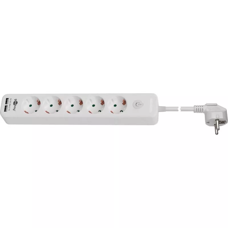Πολύπριζο Goobay 5 θέσεων με διακόπτη και USB