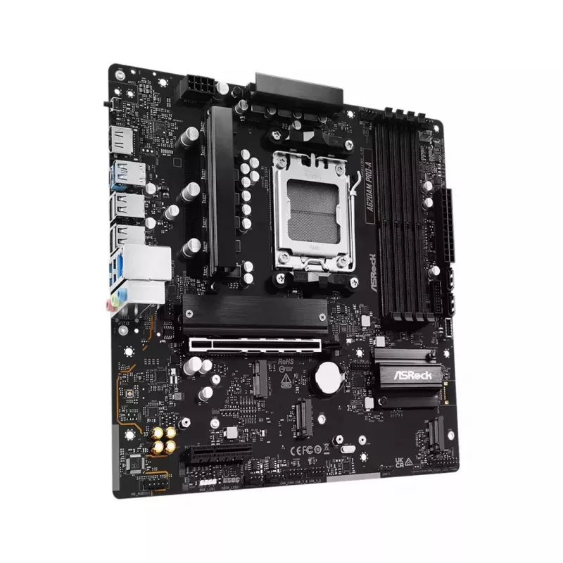 Μητρική πλακέτα ASRock A620AM PRO-A AM5, AMD A620, micro-ATX, 4×DDR5, 3×M.2, 2×SATA, 2,5 GbE, HDMI