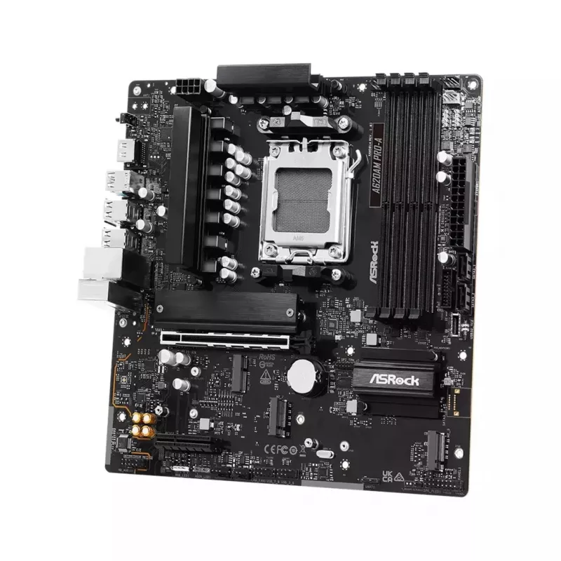 Μητρική πλακέτα ASRock A620AM PRO-A AM5, AMD A620, micro-ATX, 4×DDR5, 3×M.2, 2×SATA, 2,5 GbE, HDMI