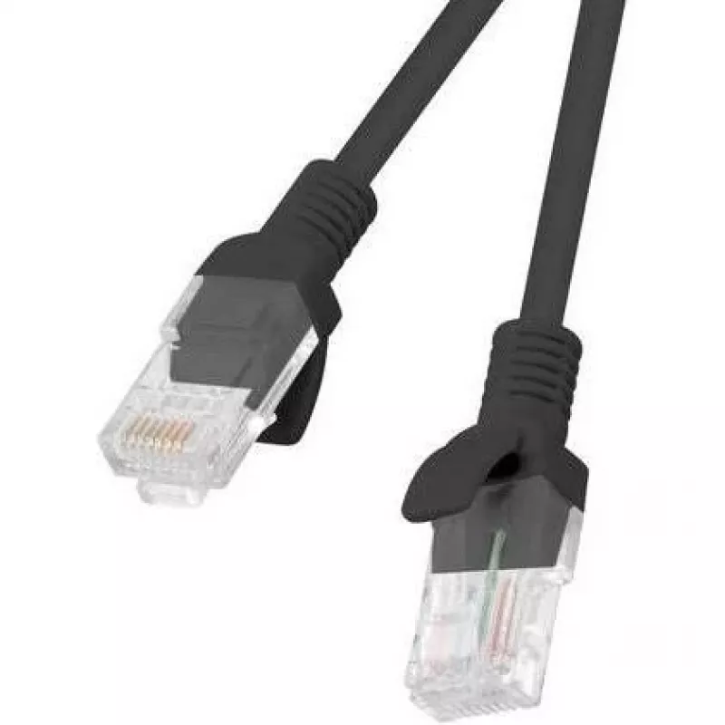Καλώδιο δικτύου LANBERG PCU5-20CC-0150-BK RJ45 Cat.5e 1,5 m Μαύρο συσκευασία 10 τεμ.
