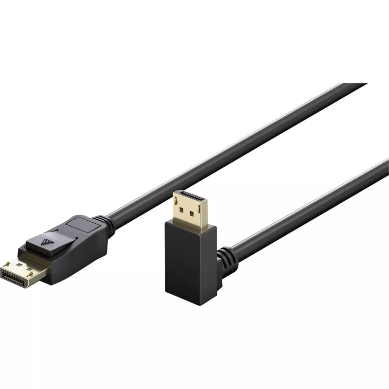 Καλώδιο Goobay DisplayPort με γωνιακό βύσμα 90°, DisplayPort 2.0/2.1, 54 Gbit/s, 8K 144 Hz, 2 m