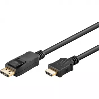 Goobay 3m, DisplayPort-σε-HDMI™-Καλώδιο Adapter 1.4, 4K@30Hz, Επιχρυσωμένες Επαφές