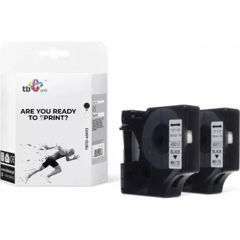 TB Print TBTD-45013 ταινία ετικετών για DYMO, 12 mm x 7 m, μαύρο σε λευκό, 2 τεμ.