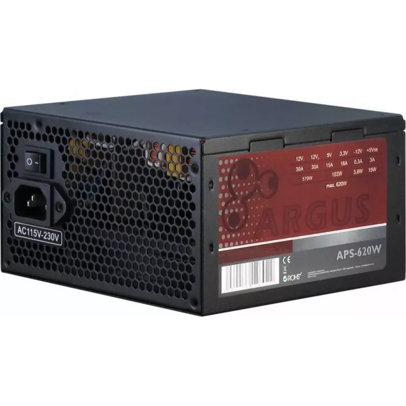 Τροφοδοτικό Inter-Tech Argus APS 620 W 20+4 Pin ATX ATX Μαύρο