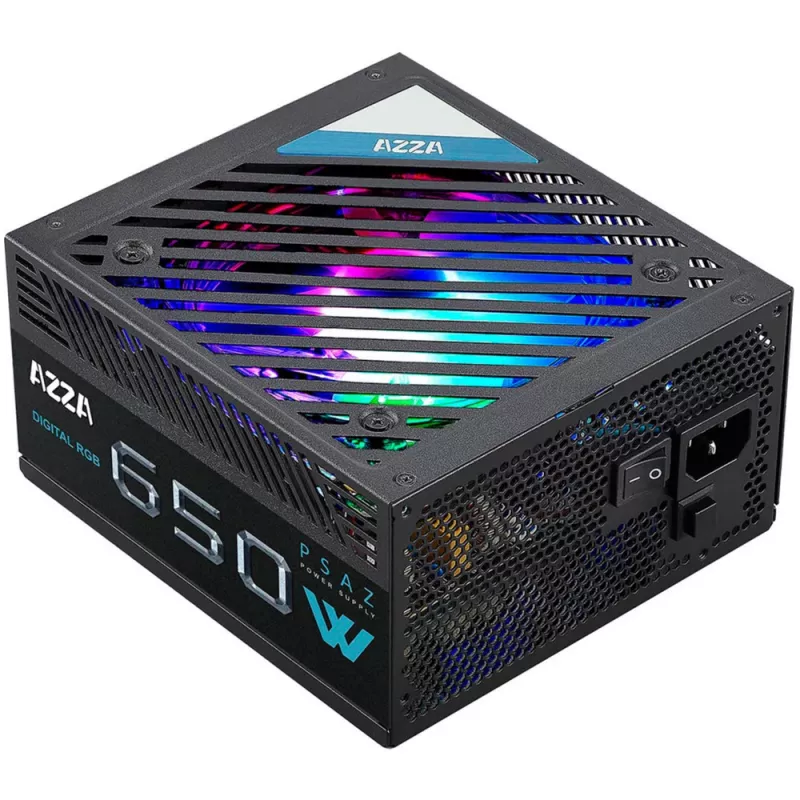 Azza PSAZ-650W(ARGB) τροφοδοτικό 20+4 pol ATX ATX Μαύρο
