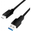 Logilink - Καλώδιο USB - USB Type A (W) σε USB-C (M) - USB 3.2 Gen 1 - 3 A - 1 m - Μαύρο (CU0168)