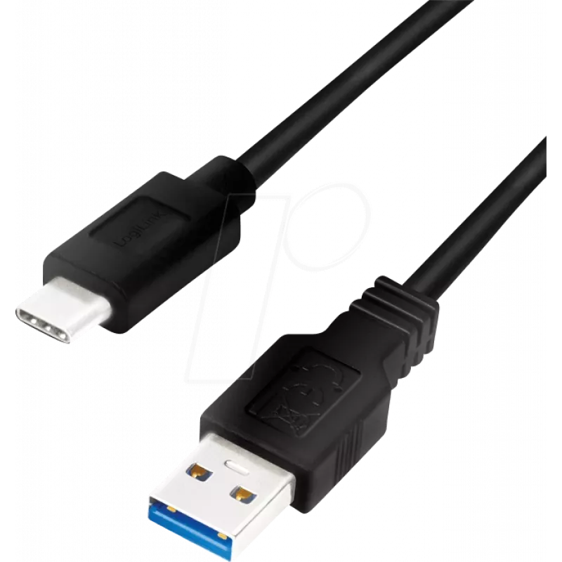 Logilink - Καλώδιο USB - USB Type A (W) σε USB-C (M) - USB 3.2 Gen 1 - 3 A - 1 m - Μαύρο (CU0168)
