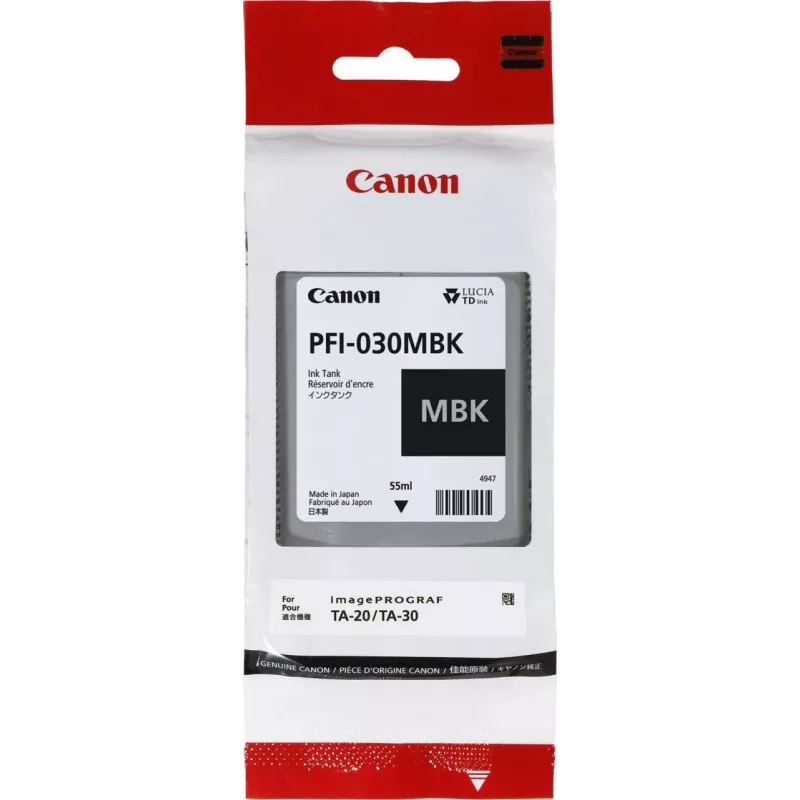 Canon PFI-030 MBK Μελάνι 1 τεμ. Γνήσιο Ματ Μαύρο