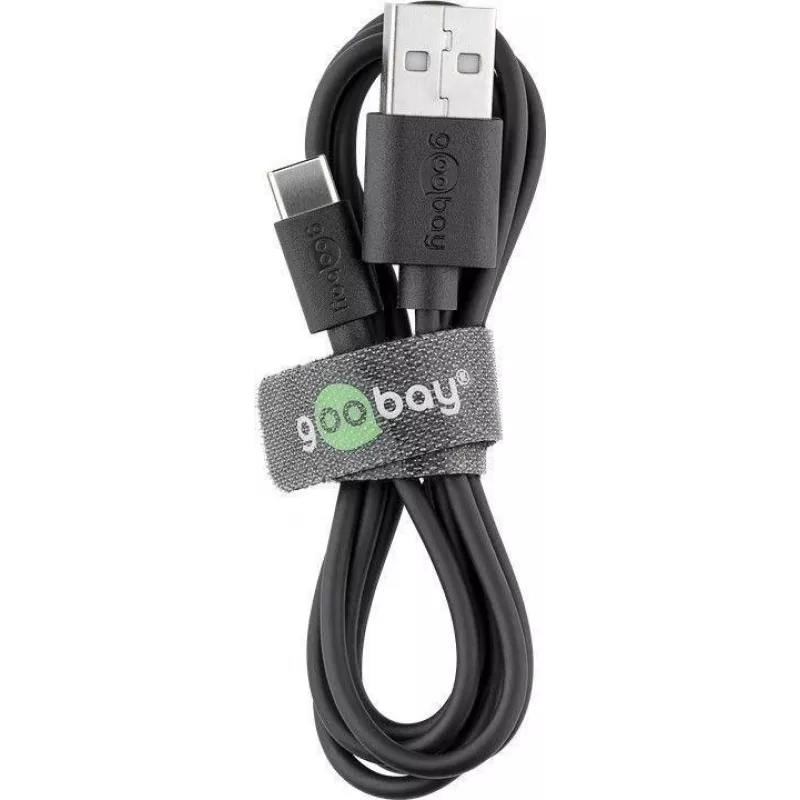 Wentronic Goobay - Καλώδιο USB - USB (M) σε USB-C (M) - USB 2.0 - 3 A - 2,0 m - Μαύρο (59122)