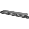 Patchpanel 1U LANBERG PPS6-1024-B, 24 θυρών Cat6, μέταλλο, μαύρο, 442×114,5×44,5 mm