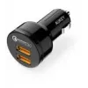 CC-T8 υπερταχύς φορτιστής αυτοκινήτου 2xUSB 3.0 6A 36W + καλώδιο Micro-USB 1m