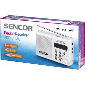 Φορητό ραδιόφωνο SRD 215 W MP3, USB, SD