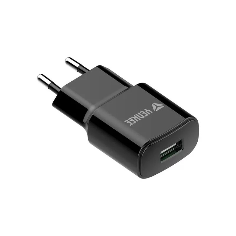 Φορτιστής USB-A YENKEE YAC 2013BK — 12 W, έξοδος 2,4 A