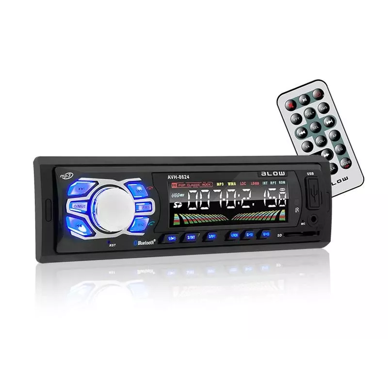 BLOW AVH-8624 ραδιόφωνο αυτοκινήτου, 1 DIN, FM RDS, Bluetooth, USB, SD/MMC, AUX, MP3, οθόνη LCD, τηλεχειριστήριο, μαύρο