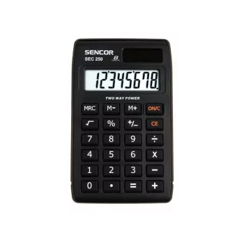 SENCOR SEC 250 αριθμομηχανή, οθόνη LCD 8 ψηφίων, Dual-Power